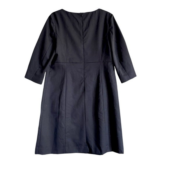 Vintage Pendleton Sheath Midi Dress. Virgin Wool Black - Picture 2 of 4